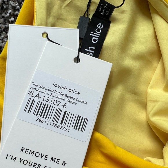 Lavish Alice Yellow Jumpsuit - Picture 3 of 3